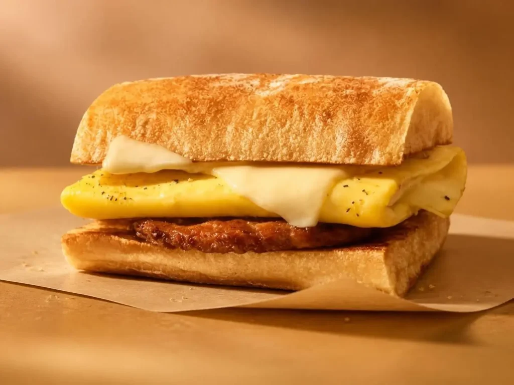 Ciabatta Sausage, Egg & Cheese Sandwich