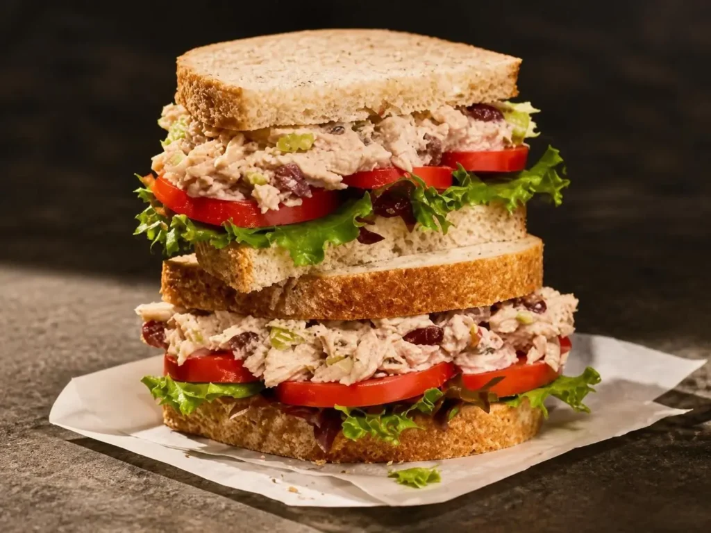 Cranberry Walnut Chicken Salad Sandwich